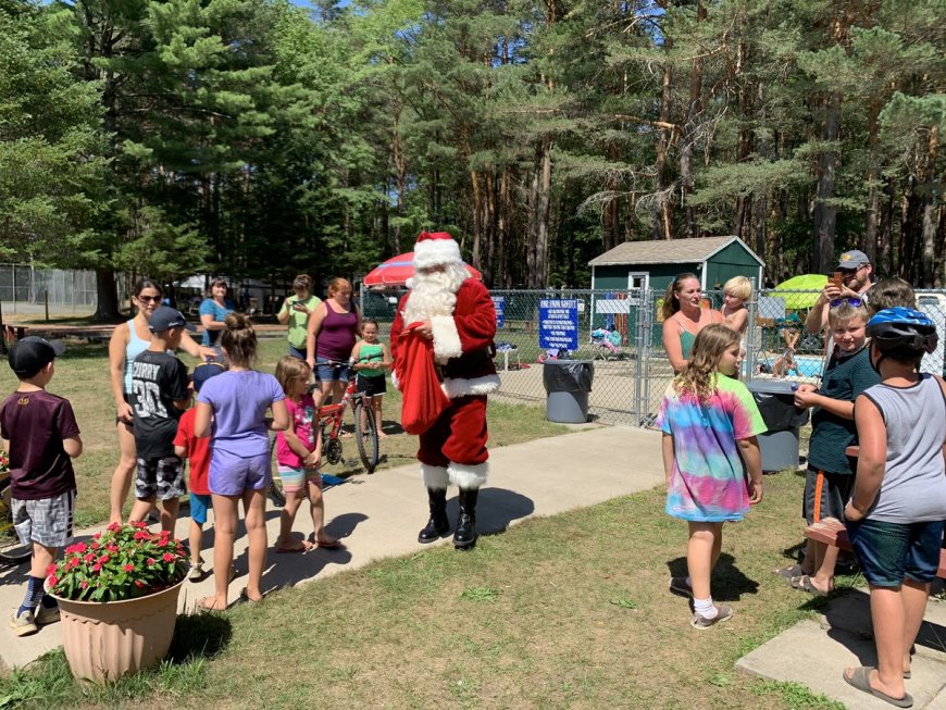 Santa came for a visit.