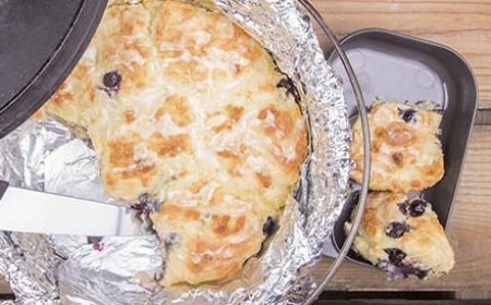 Dutch Oven Recipe: Lemon Blueberry Biscuits