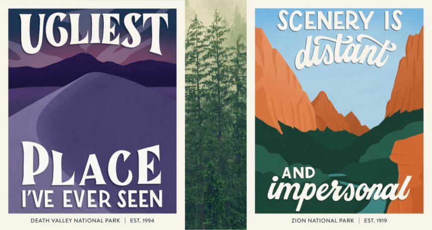 16 National Park Posters Based on Their Worst Review