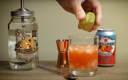 Campfire Cocktail: Peach Moonshine Collins