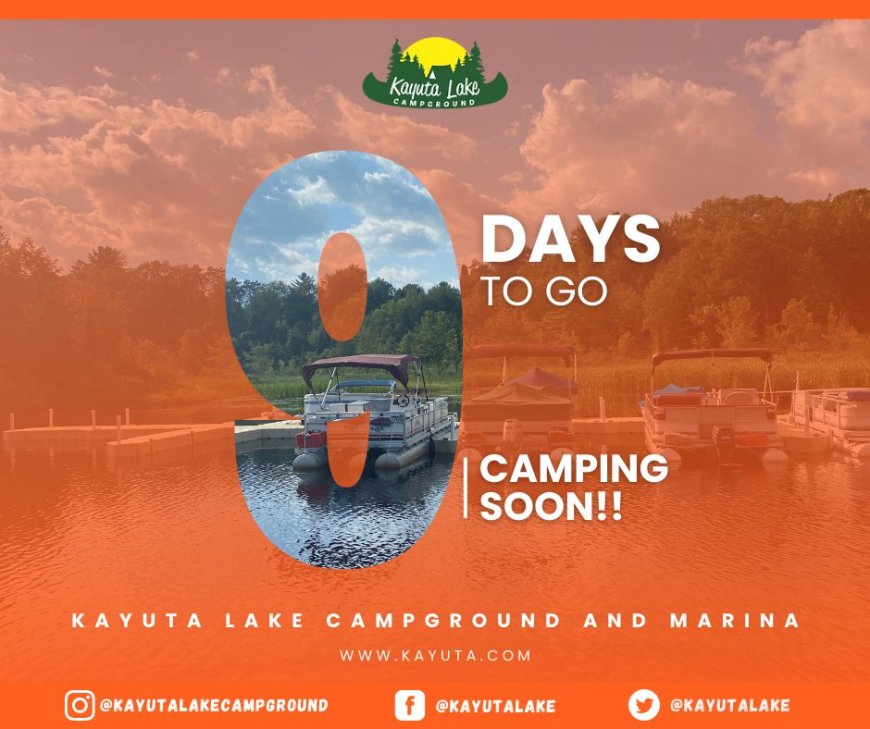 9 days to go! Are you ready for green grass, warm days, and campfire nights?????Follow us on ????Instagram! @kayutalakecampground Twitter
@kayutalake
Tiktok  @kayutalakecampground Book online: http://kayuta.com #kayutalakecampground #camping #Kayuta #day #9dayscountdown