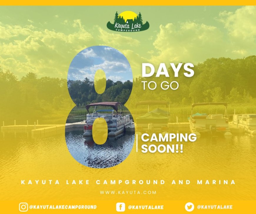 8 days to go! Are you ready for green grass, warm days, and campfire nights?????Follow us on ????Instagram! @kayutalakecampground Twitter
@kayutalake

Tiktok  @kayutalakecampground Book online: http://kayuta.com #kayutalakecampground #camping #Kayuta #day #8dayscountdown