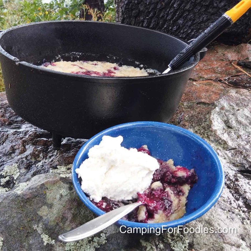 Fresh And Simple Dutch Oven Blueberry Cobbler