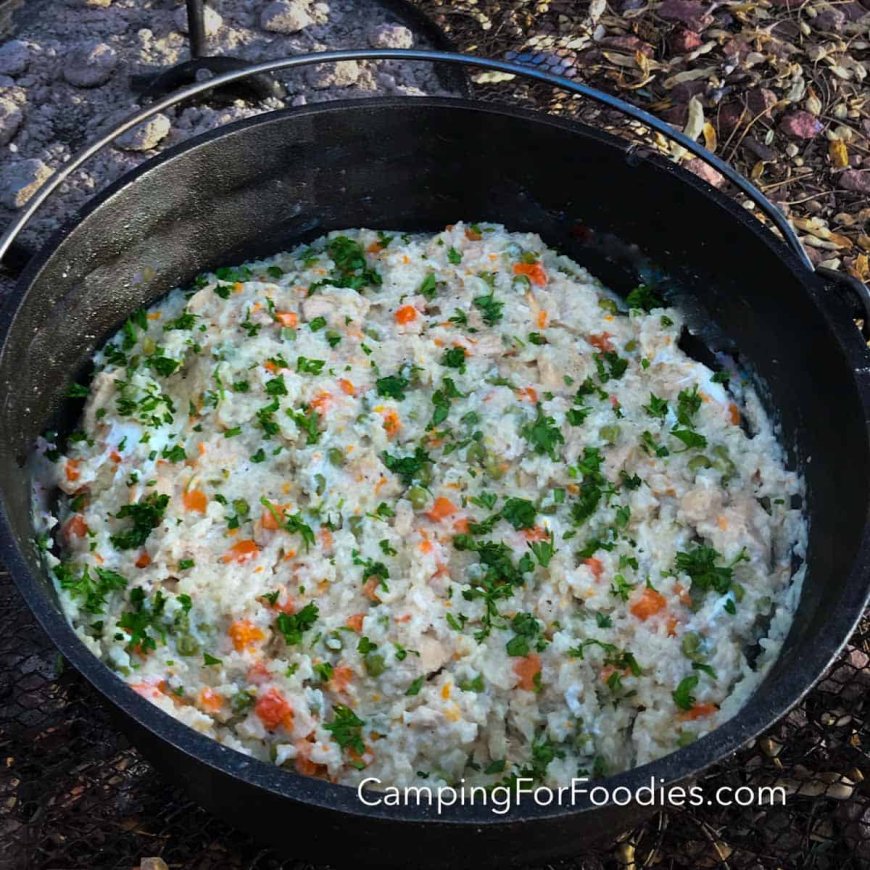 Dutch Oven Chicken And Rice Camping Recipe