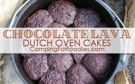 Chocolate Lava Dutch Oven Cakes Camping Recipe