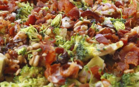 Broccoli Sunshine Salad: Sweet & Salty Cold Summer Salad