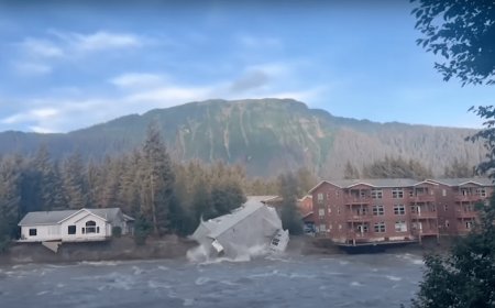 WATCH: House Collapses Into River Amid Flooding in Alaska