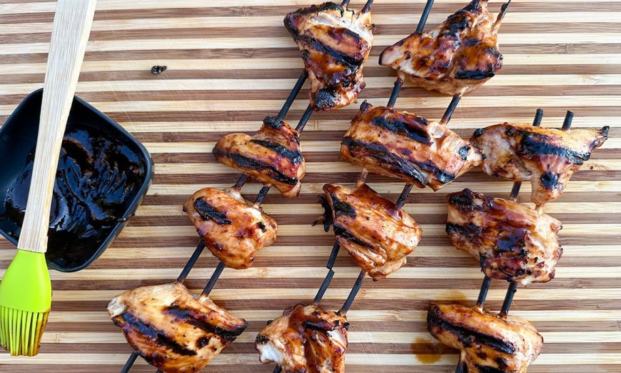 Outdoors Recipe: Barbecue Chicken Skewers