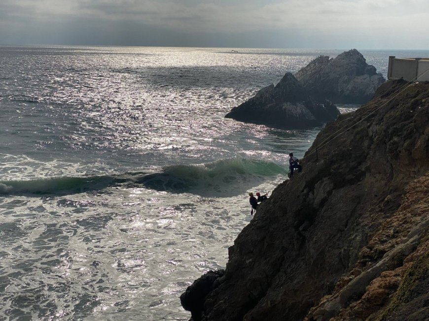 Watch: Firefighters Daringly Rappel Down a Rocky Cliff to Rescue a Trapped Surfer