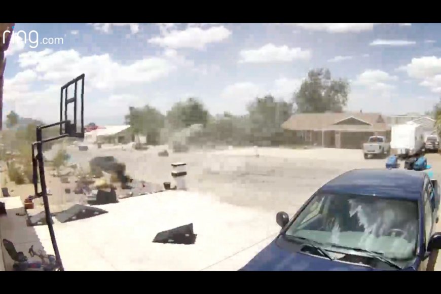 ‘Fairly Common Here in the Desert’: Watch as a Dust Devil Rearranges a Neighborhood in Nevada