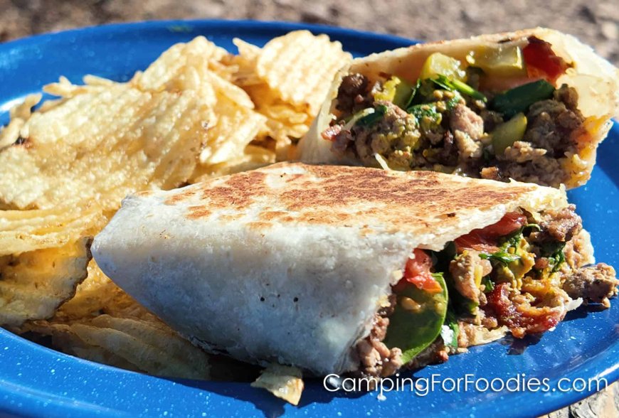 Blackstone Cheesy Bacon-Burger Toasted Wraps