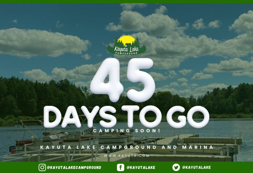 45 days to go! are you ready for green grass, warm days, and campfire nights? Follow us on Instagram! @kayutalakecampground Book online: http://www.kayuta.com #kayutalakecampground #camping #Kayuta #campfire