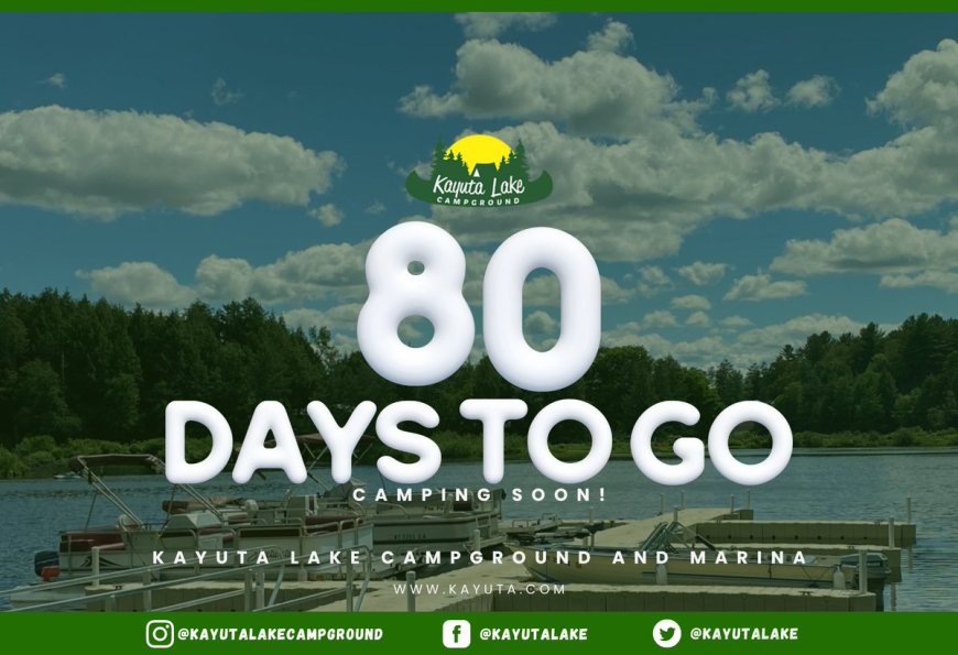 80 days to go! are you ready for green grass, warm days, and campfire nights? Follow us on Instagram! @kayutalakecampground Book online: http://www.kayuta.com #kayutalakecampground #camping #Kayuta #campfire