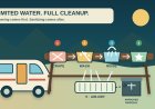 How to wash campsite dishes when water is limited