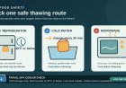 How to thaw frozen food safely in an RV