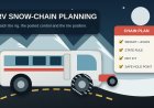 Snow chains for an RV: plan the device, axle and stop before the pass