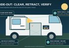 RV slide-out pre-travel check: inspect, retract, verify