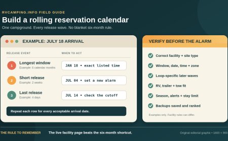 How Recreation.gov Reservation Windows Work: A Rolling Calendar for RV Campers
