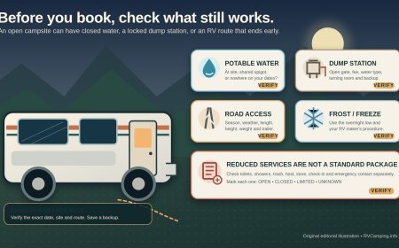 Shoulder-season RV camping: audit the services before you book