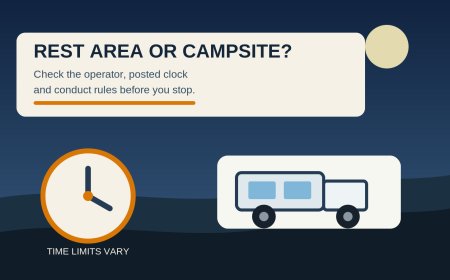 Can you sleep at a highway rest area in an RV? Check the clock, not the folklore