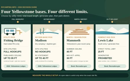 Yellowstone RV campgrounds compared: Fishing Bridge, Madison, Mammoth, or Lewis Lake?