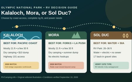 Kalaloch vs. Mora vs. Sol Duc: which Olympic campground works best for your RV?