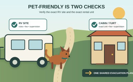 Booking a Pet-Friendly Campground for an RV-and-Cabin Group