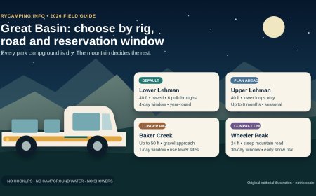 Great Basin National Park RV campgrounds: where your rig actually fits