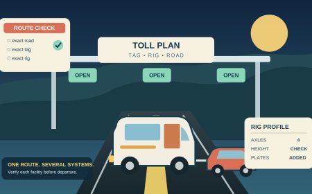RV toll-road planning: choose a transponder route by route