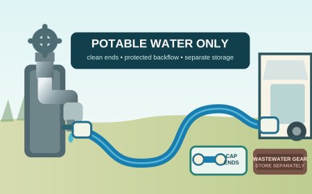Keep your RV drinking-water hose and campground spigot sanitary