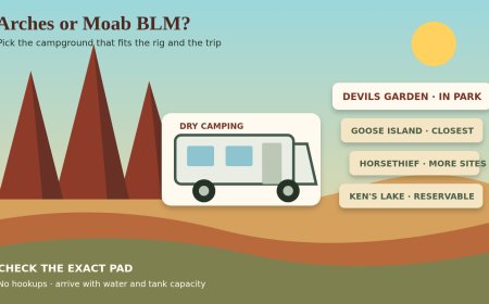 Devils Garden or BLM camping near Moab: which campground fits your RV?