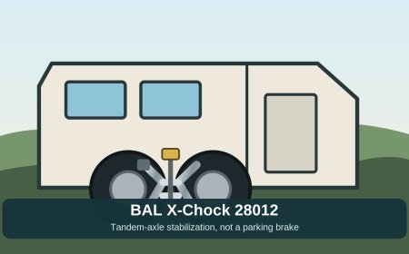 BAL X-Chock 28012 review: steadier tandem-axle RV, not a parking brake