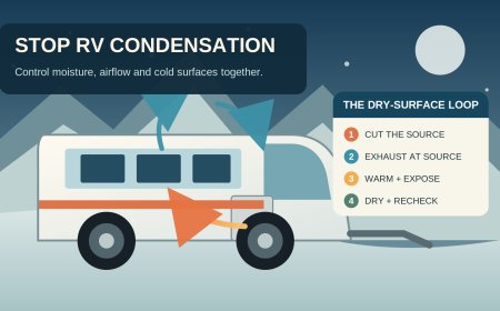 Stop RV condensation in cold weather: a source-to-surface control plan