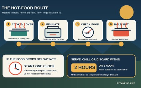 Campground potluck hot-holding safety: keep the chili hot and the clock honest