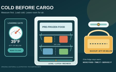 How to pre-cool and load an RV refrigerator before a trip
