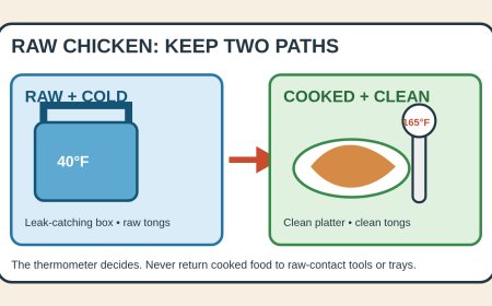 Raw chicken at camp: a two-container route from cooler to grill