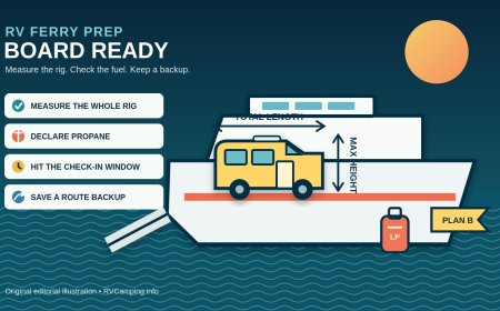 RV ferry booking and boarding: a checklist for the whole rig