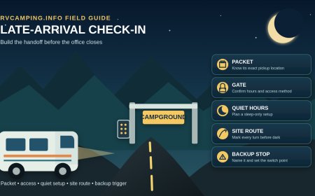 The late-arrival RV campground check-in plan