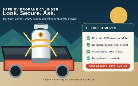 RV propane cylinder safety: transport, inspection, refill, or exchange?