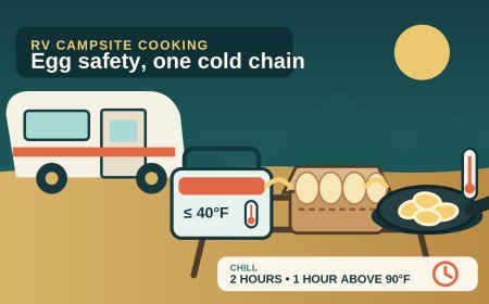 Egg safety at an RV campsite: from the store to leftovers