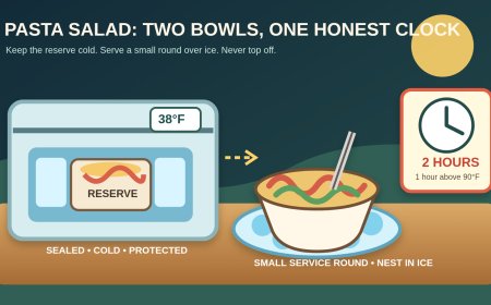 Pasta salad at camp: a two-bowl cooler plan that keeps the clock honest