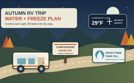 Autumn RV trip planning: build a water-and-freeze itinerary