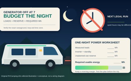 Generator off at 7: Build an RV battery budget for quiet hours