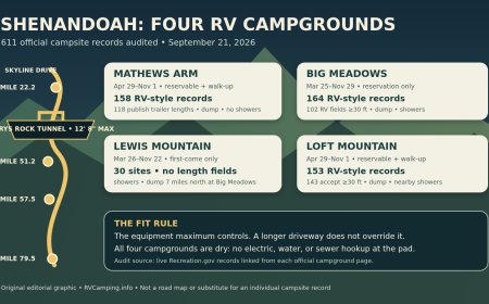 Shenandoah's Four RV Campgrounds: Site-by-Site Fit (2026)
