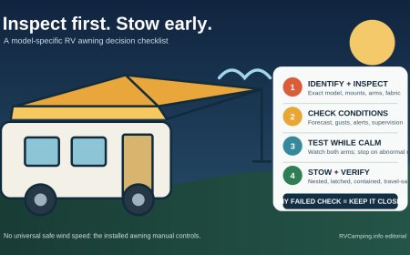 RV awning wind inspection: a stop, stow or use checklist
