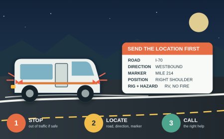 RV breakdown on the highway: a safer emergency stop plan