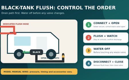 RV black-tank flush safety: the valve-by-valve checklist