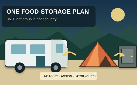 Sharing an RV with tent campers in bear country: one food-storage plan