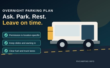RV overnight stops at truck stops: a parking plan that respects the lot