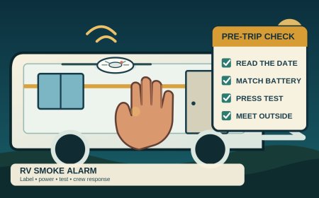 Check your RV smoke alarm before the wheels move